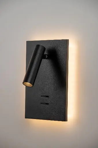 [/TIBSWRICCTB] TIBET-4 wall-mounted adjustable spotlight on base 5W 2700K 34° + Halo 5W 2700/3000/4000K (driver included) black