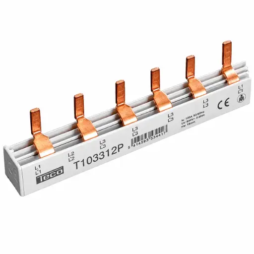 [/T103312P] Section rails pin 10mm² 18 mod 3p for RCD