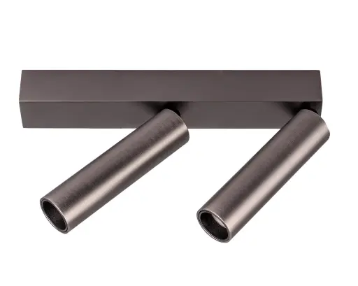 [/TIBSC227G] Spot TIBET-2 plafond orientable sur base 2x7W 2700K 38° (driver phase dim) "Gun black"