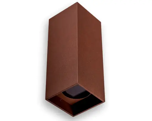 [/YARDSQUARE2RB] YARD VIERKANT 2XGU10 IP65 Rust Brown