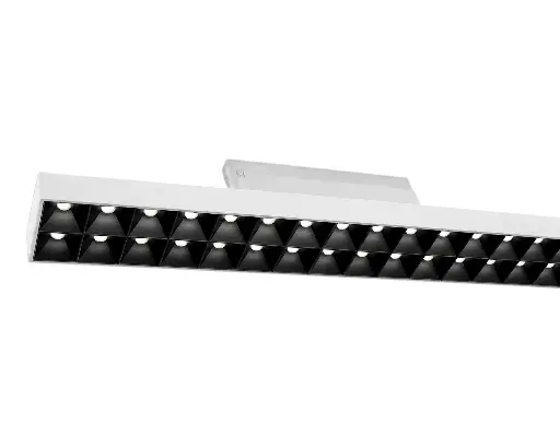 [/TALVEA40WWGRB] (AS)Tracklight LED ALVEA 3P TECO 40W 3000/3500/4000K 60° Ra 90 Blanc +Gr.Noir mat 
