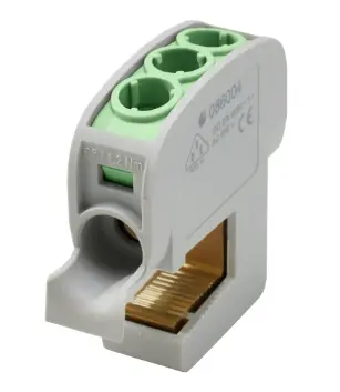 [/086004-2-4] Terminal block SSAK 1p 2x6mm² Cu+Al green