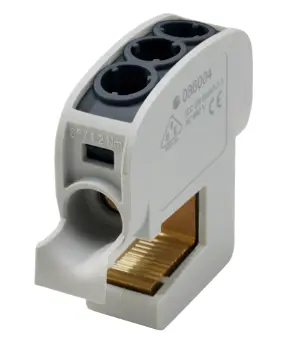 [/086004-4-4] Aansluitklem SSAK 1p 2x6mm²  Cu+Al zwart